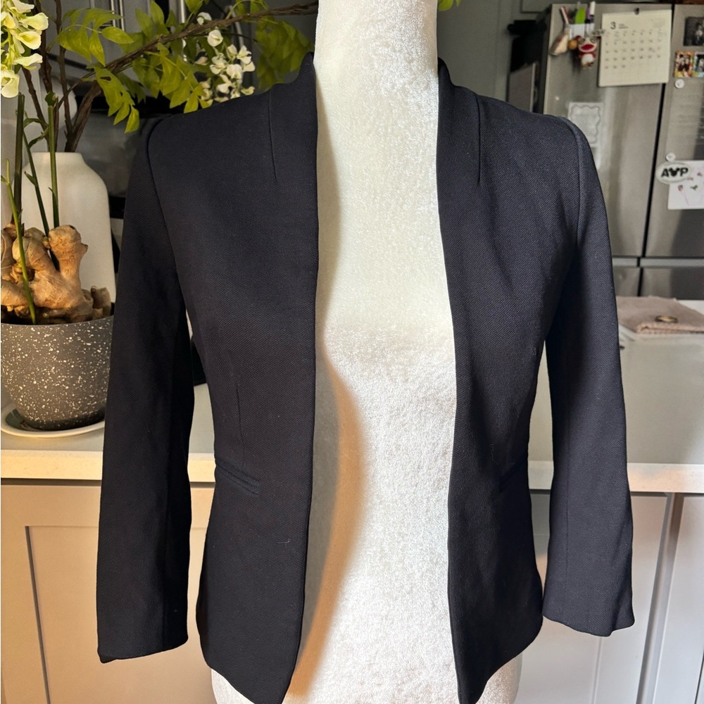 J. Crew Open-Front Black Blazer Jacket